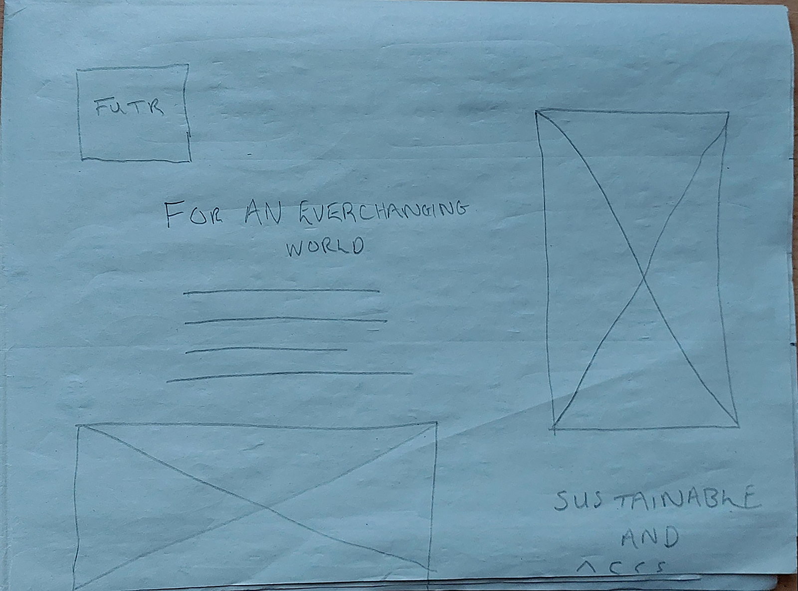 A sketch for my landong page design